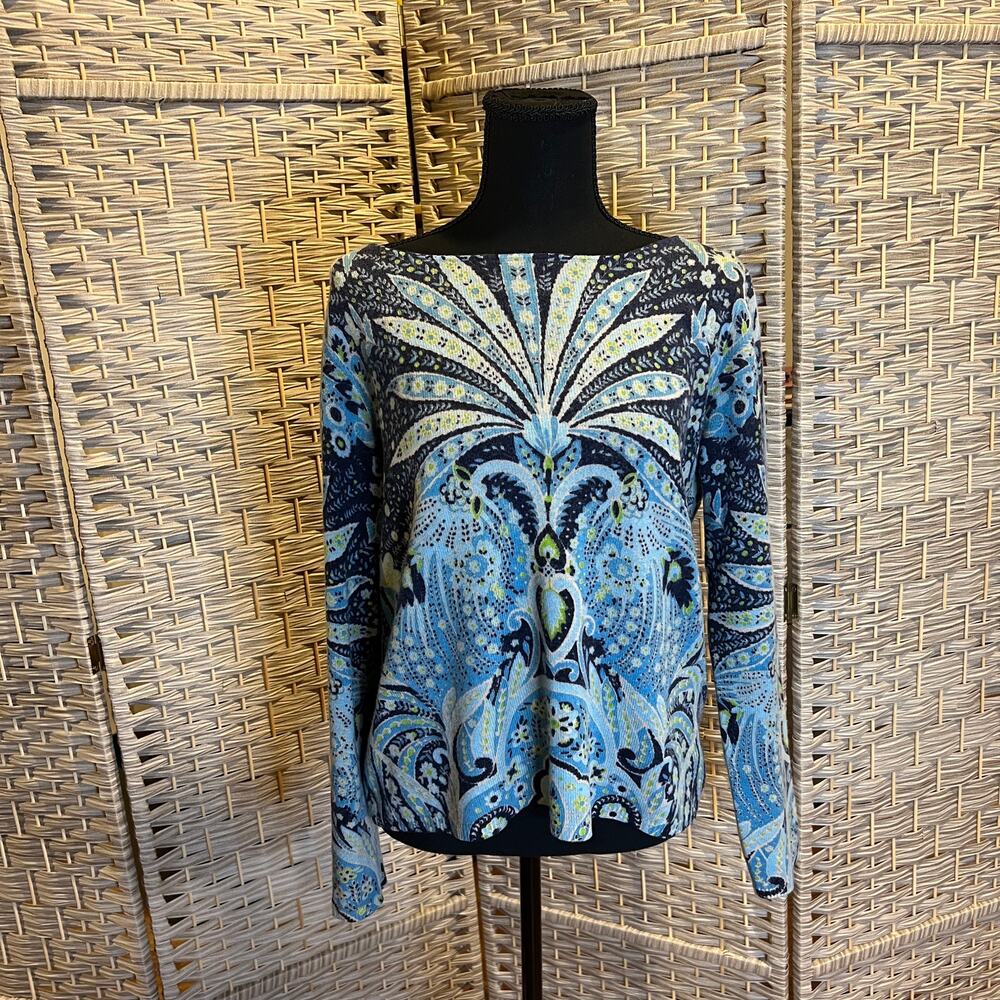 100% Cashmere Boatneck Sweater Size Large